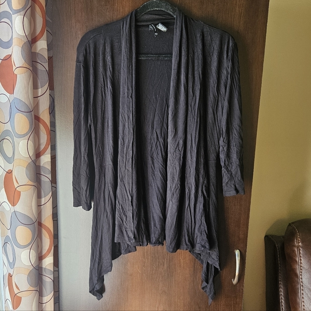 New Directions Black Women's Thin Drape Cardigan